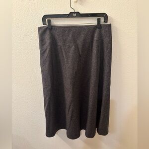 Pendleton Vintage Virgin Wool Tweed Midi Skirt Gray Black A-Line Size 8 Preppy